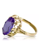 Кольцо Александрит 14-кв Желтое золото Винтаж стиль vrc134y